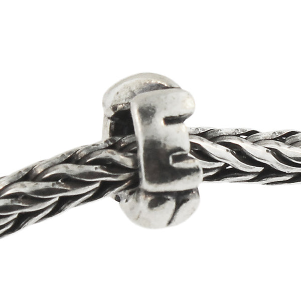 11144E Letter Bead E, Silver