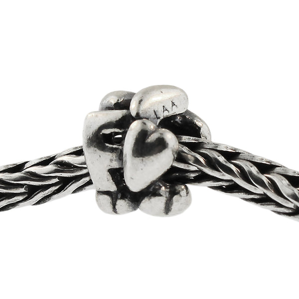 11144F Letter Bead F, Silver