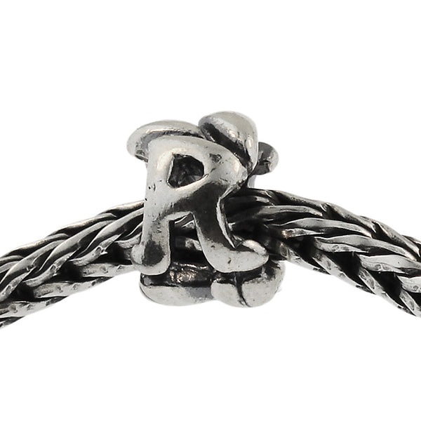 11144R Letter Bead R, Silver