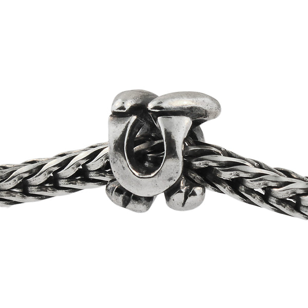 11144U Letter Bead U, Silver