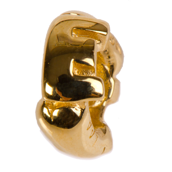 21144E Letter Bead E, Gold