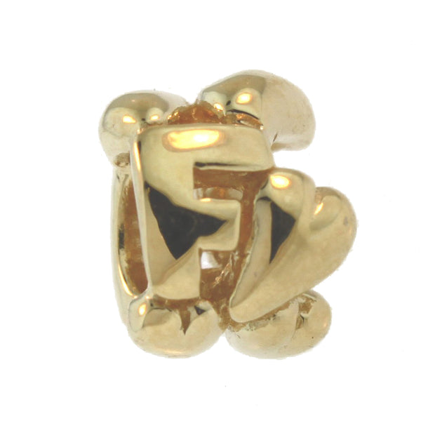21144F Letter Bead F, Gold