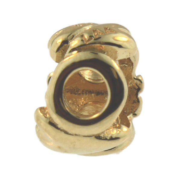 21144O Letter Bead O, Gold