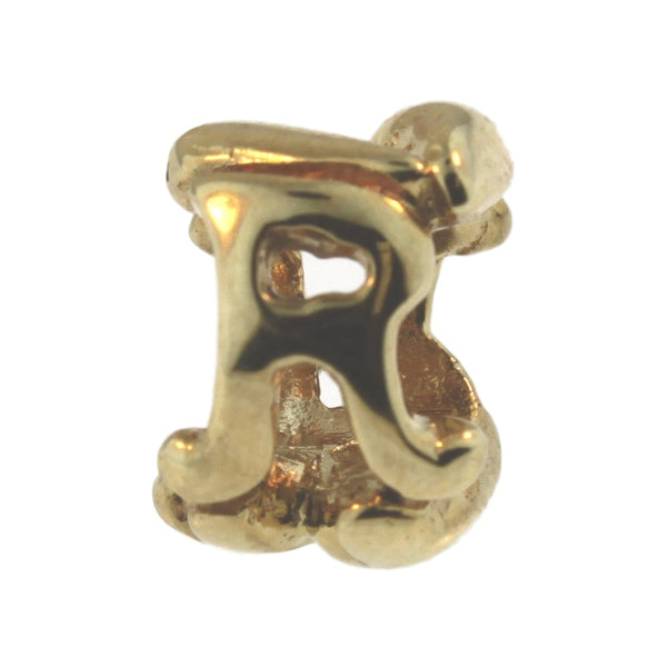 21144R Letter Bead R, Gold